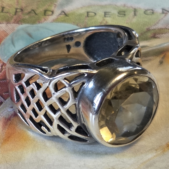 RARE Silpada Sterling Silver & Citrine Ring